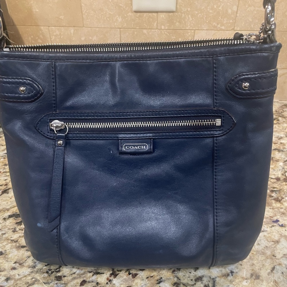Coach Navy Blue Shoulder Bag
